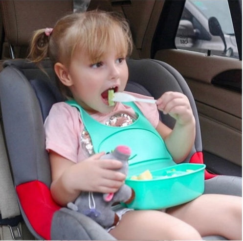 “3D Waterproof Baby Bib – Soft Cartoon Feeding Apron for Newborns”