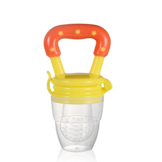 Baby Food Feeder & Teether with Pacifier Clip (Silicone)