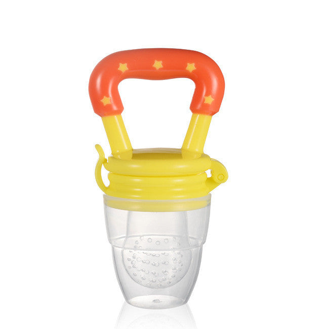 Baby Food Feeder & Teether with Pacifier Clip (Silicone)