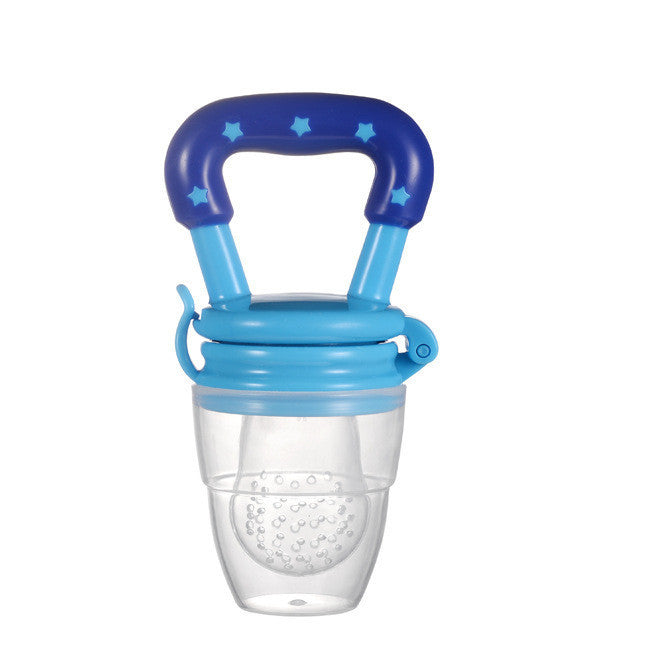 Baby Food Feeder & Teether with Pacifier Clip (Silicone)