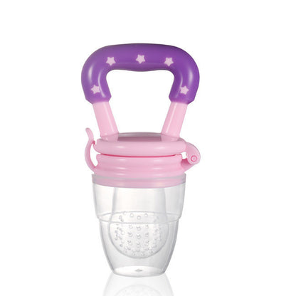Baby Food Feeder & Teether with Pacifier Clip (Silicone)